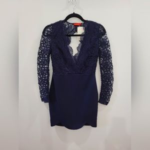 Pretty navy blue lace dress